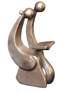 Silver Finished Home Decor for Living Room Durable Tabletop Modern Handmade Stainless Steel/Iron <b>Figurative</b> Sculpture - Product Image 4
