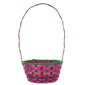 Panier naturel coloré pour cadeaux de douche de bébé nouveau-né paniers de panier cadeau en bambou en gros de qualité supérieure - Product Image 2