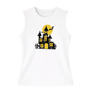 Custom High Quality Embroidery Women Tank <b>Tops</b> Tees Summer Sleeveless Halloween Crop <b>Top</b> Breathable 100% Cotton Mini Simple Fit - Product Image 2