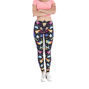 High Waist Solid Yoga <b>Leggings</b> <b>Ankle</b> <b>Length</b> Four-Way Stretch Cotton Bamboo Fiber Seamless Elastic Waist Tummy Control Pants - Product Image 2