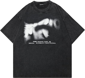 Camisetas de Verano con Bordado Personalizado y Estampado, Lavado Ácido, al por Mayor, con Bajo MOQ, Camisetas Lisas con Efecto Desgastado y Logotipo - Product Image 4