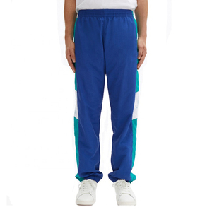 Ensemble coupe-vent sportif pour homme à col montant et blocs de couleur, en tissu polyester tricoté bleu sarcelle et blanc, en promotion en ligne - Product Image 4