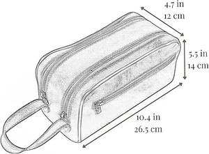 Trousse de Toilette en Cuir Véritable pour Hommes et Femmes, Pochette de Voyage Zippée pour Cosmétiques et Maquillage, Vente en Gros - Product Image 6