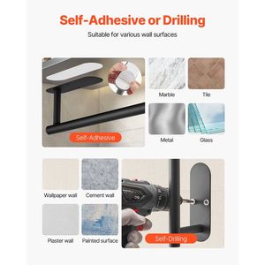 Portarotolo in Acciaio Inossidabile Autoadesivo di Alta Qualità, Pratico Organizzatore per Armadietti con Funzione di Foratura - Product Image 3