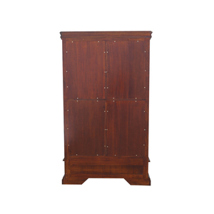 Vitrine extensible assemblée à deux portes en acajou massif, design brun antique, pour usage intérieur dans la salle à manger, le salon ou l'hôtel - Product Image 6