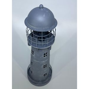 Vintage Style Metal Lighthouse Decorative Nautical Home Decor Tabletop Light House <b>Ornament</b> Indoor Outdoor Use Gift Item - Product Image 4
