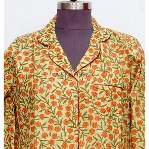 Vestido Largo Bohemio 100% Algodón Puro con Estampado Floral, Mangas Campana, Cuello en V, Estampado a Mano, Midi, Ecológico, Casual - Product Image 3