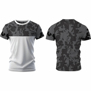 เสื้อยืดออกกำลังกายผู้ชาย พรีเมียม สปอร์ต ผ้าถัก น้ำหนักเบา เป็นมิตรกับสิ่งแวดล้อม แห้งเร็ว ระบายอากาศ ป้องกันรังสียูวี รับผลิตแบบ OEM ODM สำหรับยิมและวิ่ง - Product Image 3