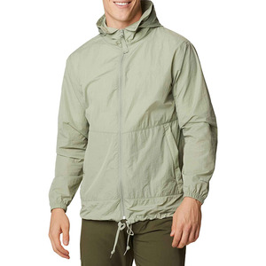 Chaqueta Ligera con Capucha para Hombre, Resistente al Viento, Color Sólido, Corte Casual, Exterior de Poliéster, para Primavera, Estilo Pullover de Manga Regular - Product Image 1
