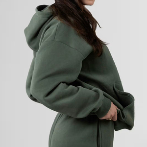 Sudadera con Capucha Estándar para Mujer, Gruesa, Holgada, Informal, Antipilling, 300g, Forro Polar, Logotipo Personalizado, Estilo Urbano, 100% Algodón, Invierno - Product Image 6