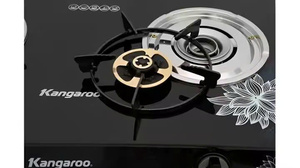 Kangaroo Dual Burner Gas Cooktop Glass Surface 12 Desktop Kitchen <b>Stove</b> Piezoelectric Ignition Hotel Household Use - Product Image 2