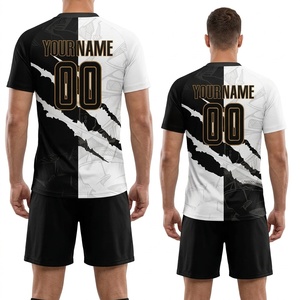 Camiseta de Fútbol Sublimada Personalizada para Hombre, Manga Corta, Cuello Redondo, Absorbe la Humedad, Impresión de Nombre y Número del Equipo, Ajuste Atlético, para Todas las Temporadas - Product Image 6