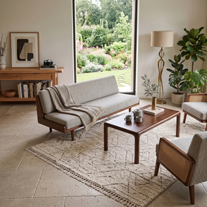 Mesa de Centro de Madera de Roble Natural Hecha a Mano, Estilo Moderno de Mediados de Siglo, con Estructura de Roble Sólido, Duradera y Fácil de Limpiar, Mueble para Sala de Estar - Product Image 3