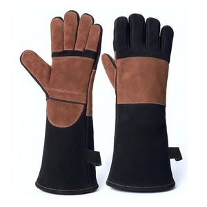 Gants de soudage en cuir de vachette pleine fleur renforcés sur toute la paume, haute performance, résistants à la chaleur et aux étincelles, durables - Product Image 1