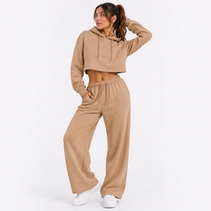 Womens Comfortable Two Piece Matching Clothing Set Cozy Pullover And Relaxed Pants For Daily Casual Wear - Product Image 1
