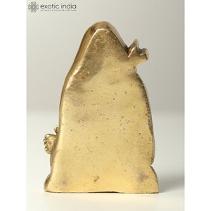 Petite sculpture en laiton Adi Guru Shankaracharya de 3 pouces pour la décoration intérieure, les cadeaux et les temples fabriqués en Inde - Product Image 4
