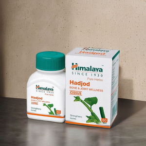 Capsules à base de plantes Hadjod pour la santé des os, de la marque Himalaya Wild Bone Wellness, à base d'herbes pures, complément ayurvédique d'origine indienne, pour la santé des os et des articulations, vitalité. - Product Image 1