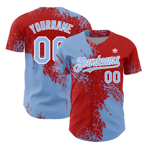 Maillot de baseball personnalisé avec drapeau américain, unisexe, adulte, manches courtes, polyester sublimé, évacuation de l'humidité, uniforme d'équipe personnalisé - Product Image 6