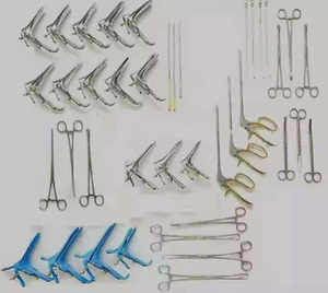 ชุดเครื่องมือแพทย์สำหรับนรีเวชวิทยาจำนวนมาก ประกอบด้วยคีมผ่าตัด ห่วงตรวจภายใน และอุปกรณ์ผ่าตัดอื่นๆ โดย Dentavex - Product Image 3