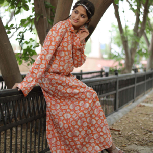 Robe longue indienne en coton à imprimé floral faite à la main femme robe de soirée élégante robe personnalisée cadeau de mariée pour elle en solde - Product Image 4