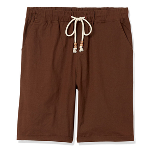 กางเกงขาสั้นผู้ชายผ้าฝ้ายเอวกลาง สวมใส่สบาย น้ำหนักเบา เป็นมิตรกับสิ่งแวดล้อม ระบายอากาศได้ดี มีเชือกผูก ราคาขายส่งสำหรับขายออนไลน์ - Product Image 1