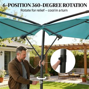 Ombrellone da Giardino Blu Cielo per Terrazza e Protezione Solare - Product Image 3