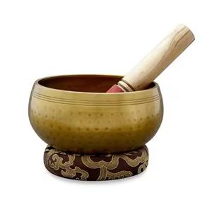 Cuenco tibetano de metal hecho a mano para meditación, sanación, yoga, mindfulness y terapia de sonido. - Product Image 2