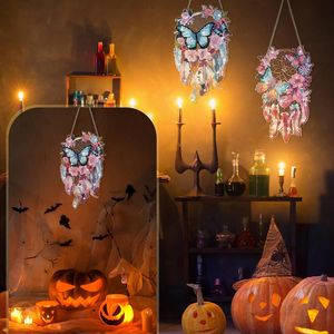 2 Pezzi Acchiappasole a Farfalla Viola, Kit Fai da Te per Pittura Diamantata, Acchiappasogni da Appendere con Diamanti per Finestre, per la Casa, per Adulti - Product Image 3