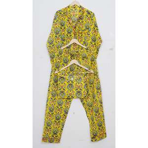 Conjunto de Pijamas de Lujo para Mujer, Diseño Nuevo, 100% Algodón, Suave, Estampado Floral, Cintura Elástica, Largo Completo, Ropa de Dormir Transpirable - Product Image 5