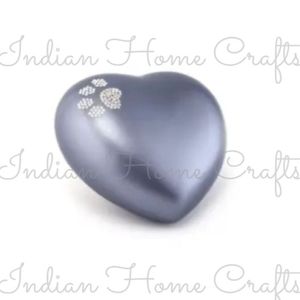 Dark Gray Heart Shaped Cremation Urn Brass <b>Memorial</b> <b>Keepsake</b> Casket for Adult Pet Funeral Home Decoration - Product Image 4