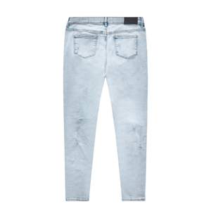 Jeans de Hombre para Invierno, Corte Slim, 100% Algodón, Ligeros, Suaves, Elásticos, Desgastados, de Pierna Recta, Estilo Casual y Robusto, Tejido Liso Teñido - Product Image 4