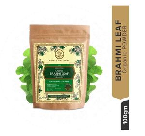 Polvo Orgánico de Hoja de Brahmi Natural Khadi, Polvo Herbal para el Cuidado del Cabello y Cuero Cabelludo, Ayuda a Mejorar la Fuerza, Textura y Brillo Natural del Cabello - Product Image 3