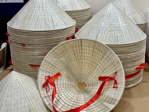 Vietnamese Conical Bamboo Hat Premium Quality Thick and Water Proof Vietnamese Bamboo Palm <b>Leaf</b> Conical Hat Wholesale Export - Product Image 2