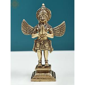 Catégorie de produit Statue en laiton faite main de Garuda 5.5 pouces d'idole fine de sculptures de l'Inde - Product Image 1