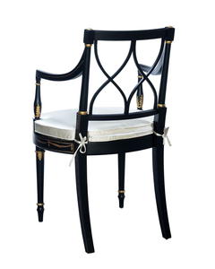 Antique Design Solid Mahogany Wood Armchair Classic French Style Fabric Upholstered <b>Dining</b> <b>Chair</b> Wholesale 1404438 - Product Image 3