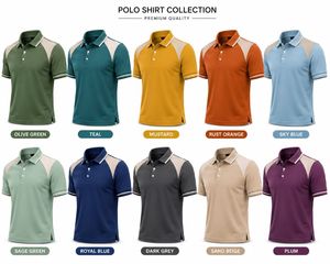 Camiseta Casual de Manga Corta para Hombre, Tejido Sólido Transpirable, Poliéster/Algodón, Logotipo Frontal - Product Image 5