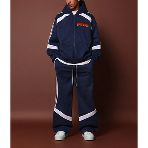 Conjunto Deportivo Personalizado de Sudadera y Pantalones de Chándal Unisex Extra Grandes con Cierre de Cremallera para Hombre - Product Image 1