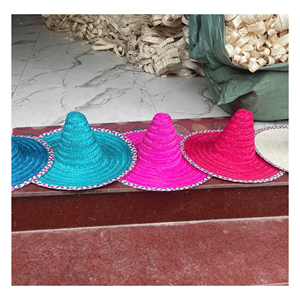 Mexico <b>Hat</b> <b>Straw</b> built with woven <b>straw</b> material for beach sun shading festival wear and decorative styling Vietnam - Product Image 3