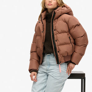 Veste courte matelassée oversize style Y2K pour femme, épaisse, chaude, respirante, avec doublure en viscose, style streetwear, zippée - Product Image 3
