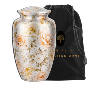 โกศบรรจุอัฐิรูปดอกกุหลาบสไตล์ยุโรปสำหรับผู้ใหญ่ โกศเผาศพดีไซน์หรูหรา เป็นมิตรกับสิ่งแวดล้อม พร้อมดีไซน์ที่ปรับแต่งได้ - Product Image 1