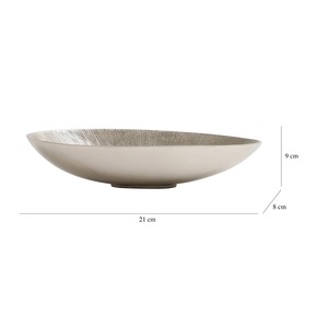 Nouveauté Bol Fait Main 21cm Design Minimaliste Finition Polie Plat de Service Intérieur Blanc - Product Image 4