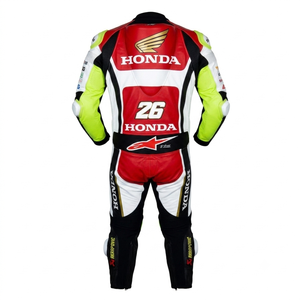 Traje de Carreras MotoCP de Cal Crutchlow, Traje de Cuero Completo Premium de Una Pieza para Días de Pista con Deslizadores, Mono/Traje con Protección Nivel 2 CE - Product Image 2