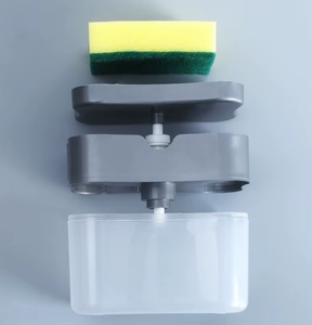 Distributeur de savon 2-en-1 avec support éponge, pompe à liquide de comptoir 13oz, organisateur d'évier de cuisine durable et compact à pression facile - Product Image 5