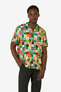 Chemise d'été pour homme à manches courtes, imprimé tropical hawaïen, décontractée, boutonnée, en coton, motif floral coloré, pour les vacances à la plage - Product Image 3