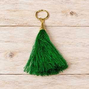 Gold plated tassel <b>keychain</b> Silk <b>Personalized</b> Metal <b>Keychain</b> Multi Color Choice Silk Tassel <b>Keychain</b> - Product Image 3