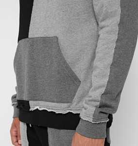 Chándal con Capucha para Hombre, Color Negro y Gris, Corte Casual, para Otoño, Transpirable, Corte Regular, con Bolsillos Laterales - Product Image 4