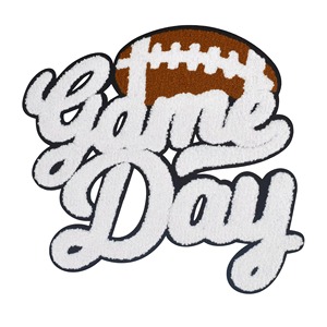 Parches de chenilla de tela de sarga al por mayor, adhesivos termoadhesivos con purpurina dorada de Ghost Face para ropa y bolsos 2026 - Product Image 1