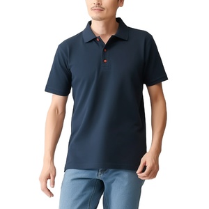 Custom Logo New Arrival Men's Solid Knitted 100% Cotton Anti-Wrinkle Short Sleeve for Shirts - Product Image 2