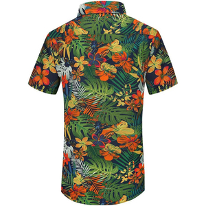 Casual Eco-Friendly Quick Dry Plus Size Summer Beach Shirt OEM Breathable Loose Fit Half Sleeve Turn-<b>down</b> Collar Shirt For Men - Product Image 4