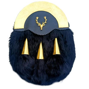 Sporran écossais léger unisexe en fourrure de lapin de haute qualité, accessoires d'instruments de musique écossais, couleur et logo personnalisables, toutes tailles - Product Image 6